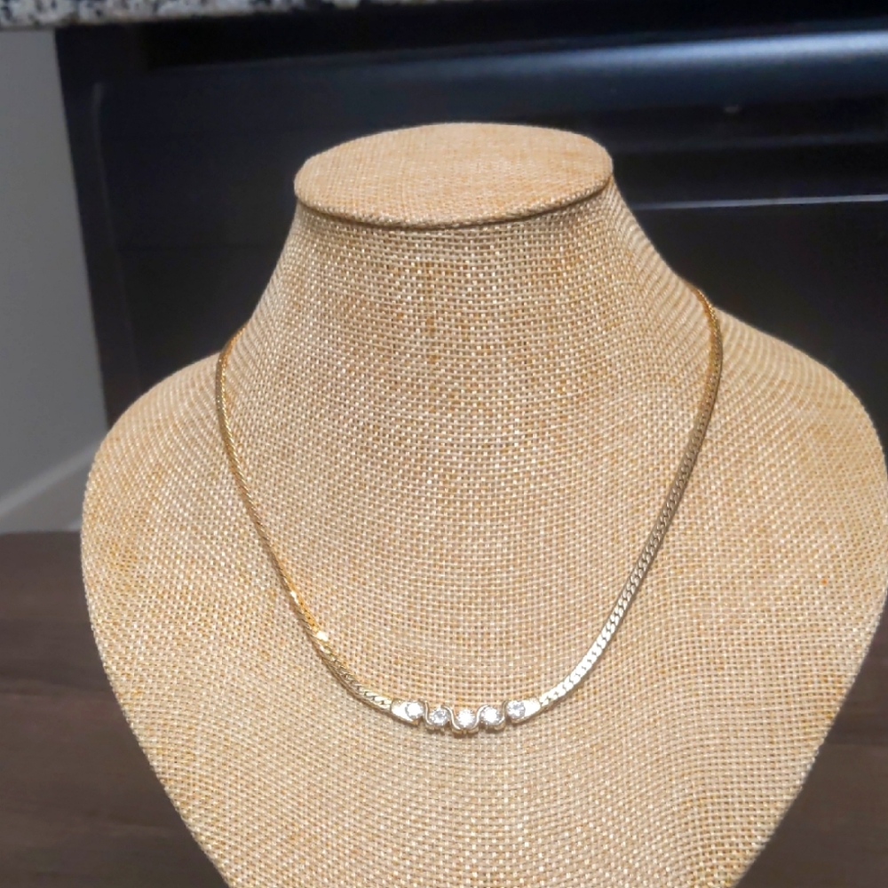 Elegant Gold and Silver Necklace